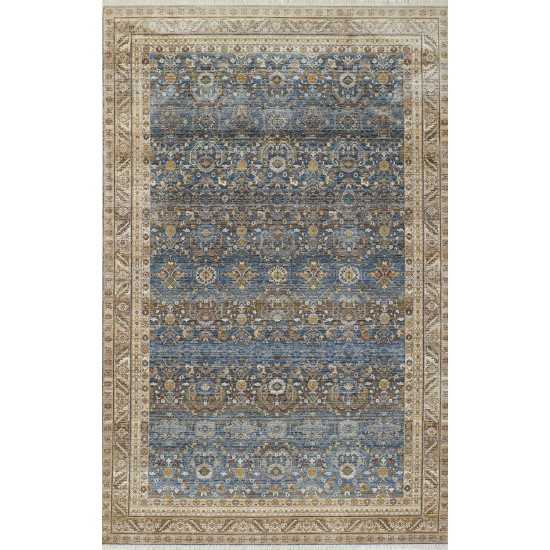 Rug, Momeni, Izmir, IZ-08, Blue, 2'6" X 8' Runner, 49885