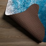 Cheyenne Faux Hide Print Non-skid Area Rug, 7’9" x 9’7", Sky, ACH35SK8X10
