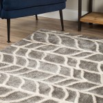 Calabar Transitional Tread Concrete Area Rug, 5’ x 7’6", Concrete, ACL40CO5X8