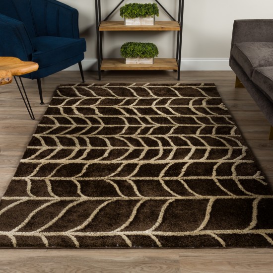 Calabar Transitional Tread Fudge Area Rug, 3’6" x 5’6", Fudge, ACL40FU4X6