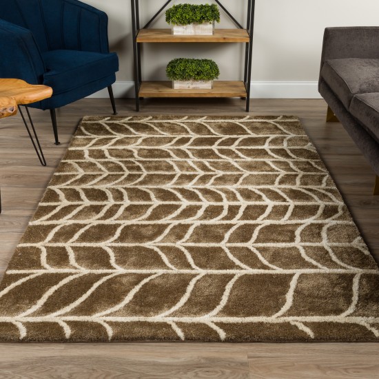 Addison Calabar Transitional Tread Stone Area Rug, 5’ x 7’6", Stone, ACL40ST5X8