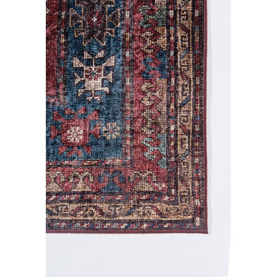 Rug, Momeni, Karachi, KAR-1, Burgundy, 2'3" X 8' Runner, 45031