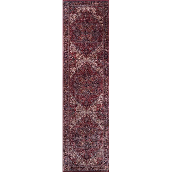 Rug, Momeni, Karachi, KAR-4, Burgundy, 2' X 3', 45048