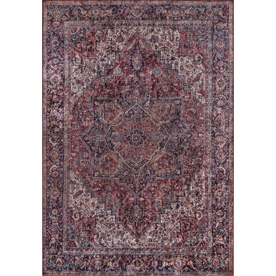 Rug, Momeni, Karachi, KAR-4, Burgundy, 2'3" X 8' Runner, 45030