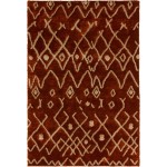 Calabar Transitional Abstract Rust Area Rug, 9’ x 13’, Rust, ACL42RU9X13