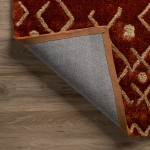 Calabar Transitional Abstract Rust Area Rug, 9’ x 13’, Rust, ACL42RU9X13