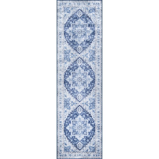 Rug, Momeni, Karachi, KAR-8, Blue, 2' X 3', 45200