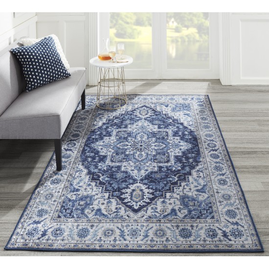 Rug, Momeni, Karachi, KAR-8, Blue, 2' X 3', 45200