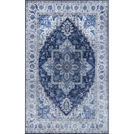 Rug, Momeni, Karachi, KAR-8, Blue, 2'3" X 8' Runner, 45205