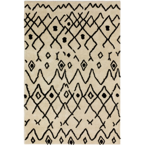 Calabar Transitional Abstract Snow Area Rug, 3’6" x 5’6", Snow, ACL42SN4X6