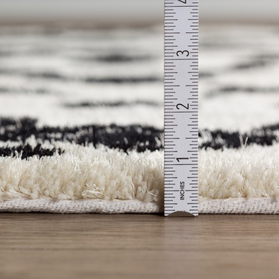 Calabar Transitional Abstract Snow Area Rug, 8’ x 10’, Snow, ACL42SN8X10