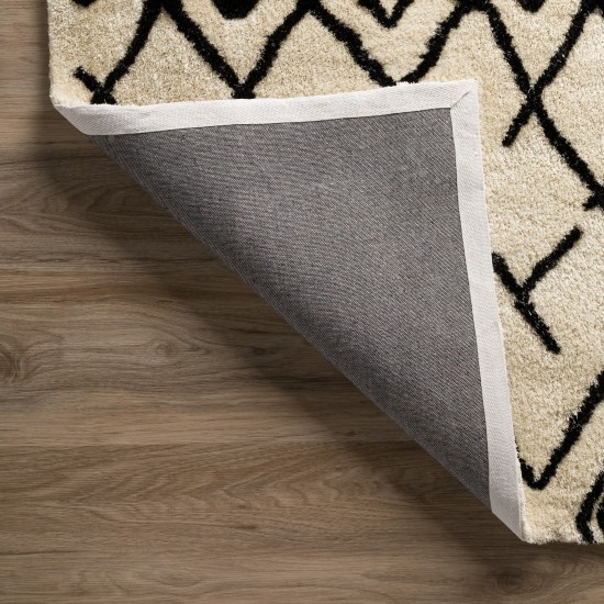 Calabar Transitional Abstract Snow Area Rug, 8’ x 10’, Snow, ACL42SN8X10