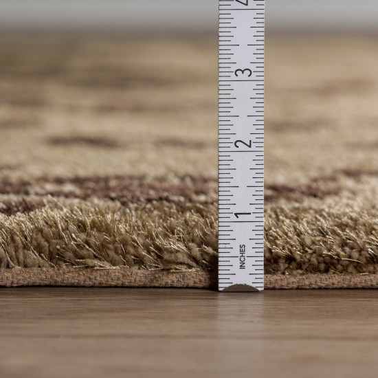 Calabar Transitional Abstract Taupe Area Rug, 5’ x 7’6", Taupe, ACL42TA5X8