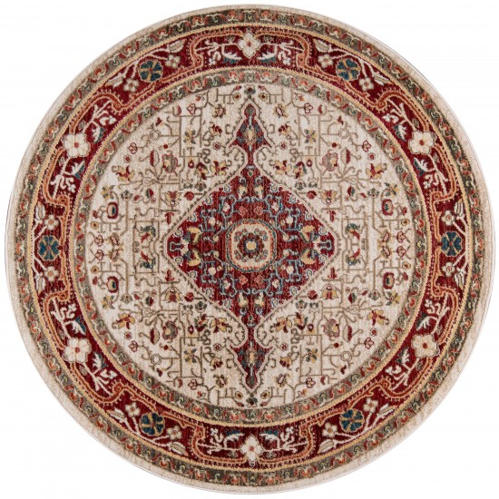 Rug, Momeni, Lenox, LE-02, Red, 5' X 5' Round, 39446