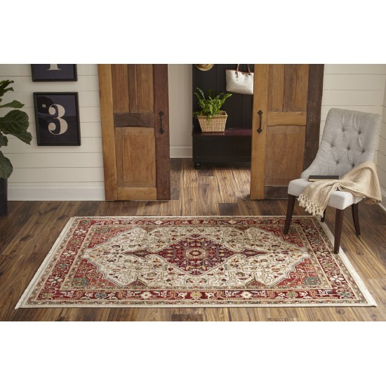Rug, Momeni, Lenox, LE-02, Red, 5' X 7'5", 39404