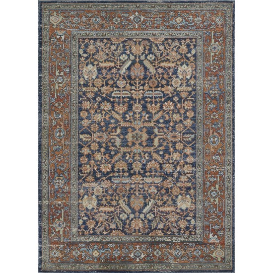 Rug, Momeni, Lillihan, LIH-1, Navy, 2'7" X 8' Runner, 48551