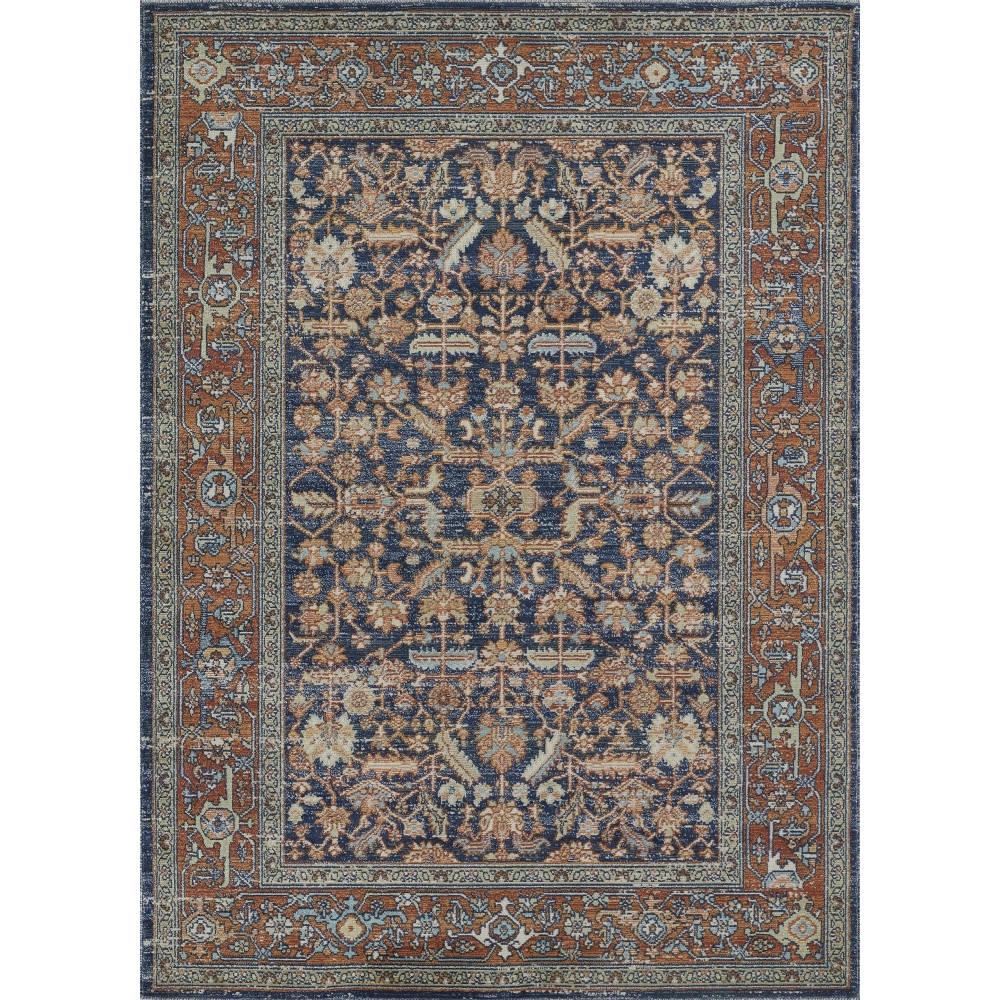 Rug, Momeni, Lillihan, LIH-1, Navy, 5'3" X 7'3", 48567