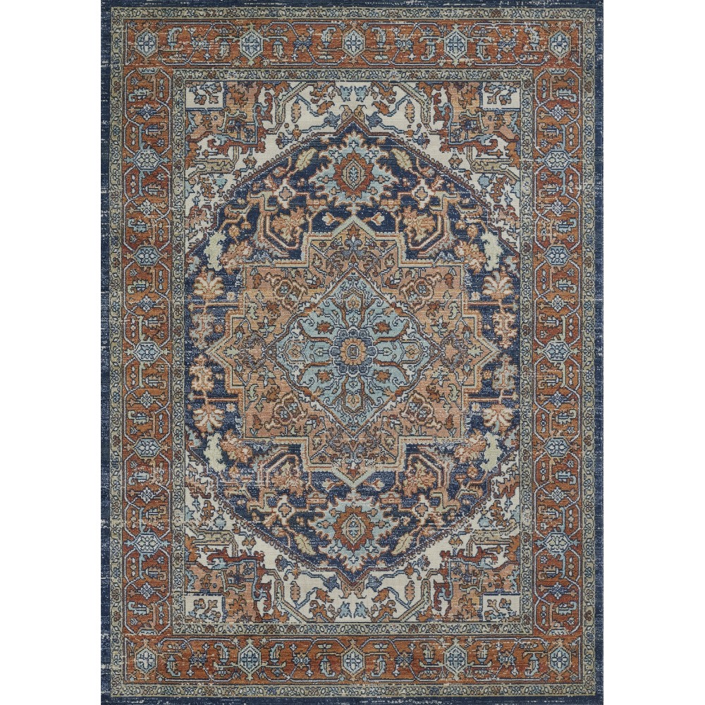 Rug, Momeni, Lillihan, LIH-3, Navy, 5'3" X 7'3", 48562