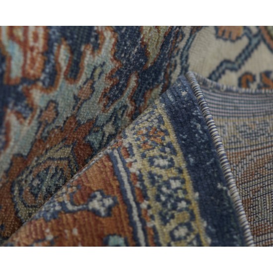 Rug, Momeni, Lillihan, LIH-3, Navy, 6'7" X 9'6", 48659