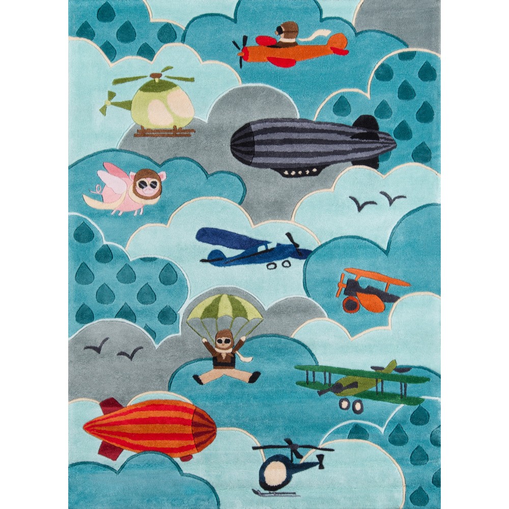 Rug, Momeni, Lil Mo Whimsy, LMJ10, Sky, 4' X 6', 20239 Rug, Momeni, Lil Mo Whimsy, LMJ10, Sky, 4' X 6', 20239