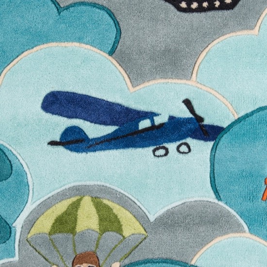 Rug, Momeni, Lil Mo Whimsy, LMJ10, Sky, 4' X 6', 20239