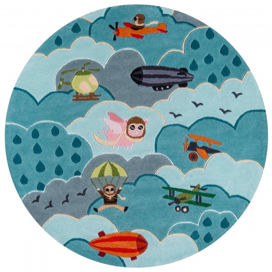 Rug, Momeni, Lil Mo Whimsy, LMJ10, Sky, 5' X 7', 20245