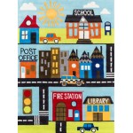 Rug, Momeni, Lil Mo Whimsy, LMJ12, Town, 5' X 5' Round, 21489