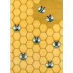 Rug, Momeni, Lil Mo Whimsy, LMJ15, Honeycomb Gold, 2' X 3', 21476