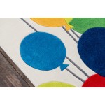 Rug, Momeni, Lil Mo Whimsy, LMJ16, Multi Balloons, 5' X 5' Round, 21495