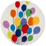 Rug, Momeni, Lil Mo Whimsy, LMJ16, Multi Balloons, 5' X 5' Round, 21495