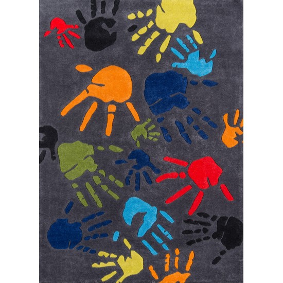 Rug, Momeni, Lil Mo Whimsy, LMJ17, Grey, 2' X 3', 22453