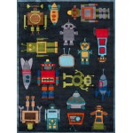 Rug, Momeni, Lil Mo Whimsy, LMJ-1, Steel Blue, 3' X 5', 17230