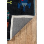 Rug, Momeni, Lil Mo Whimsy, LMJ-1, Steel Blue, 3' X 5', 17230