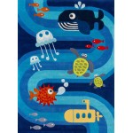 Rug, Momeni, Lil Mo Whimsy, LMJ21, Blue, 2' X 3', 23757