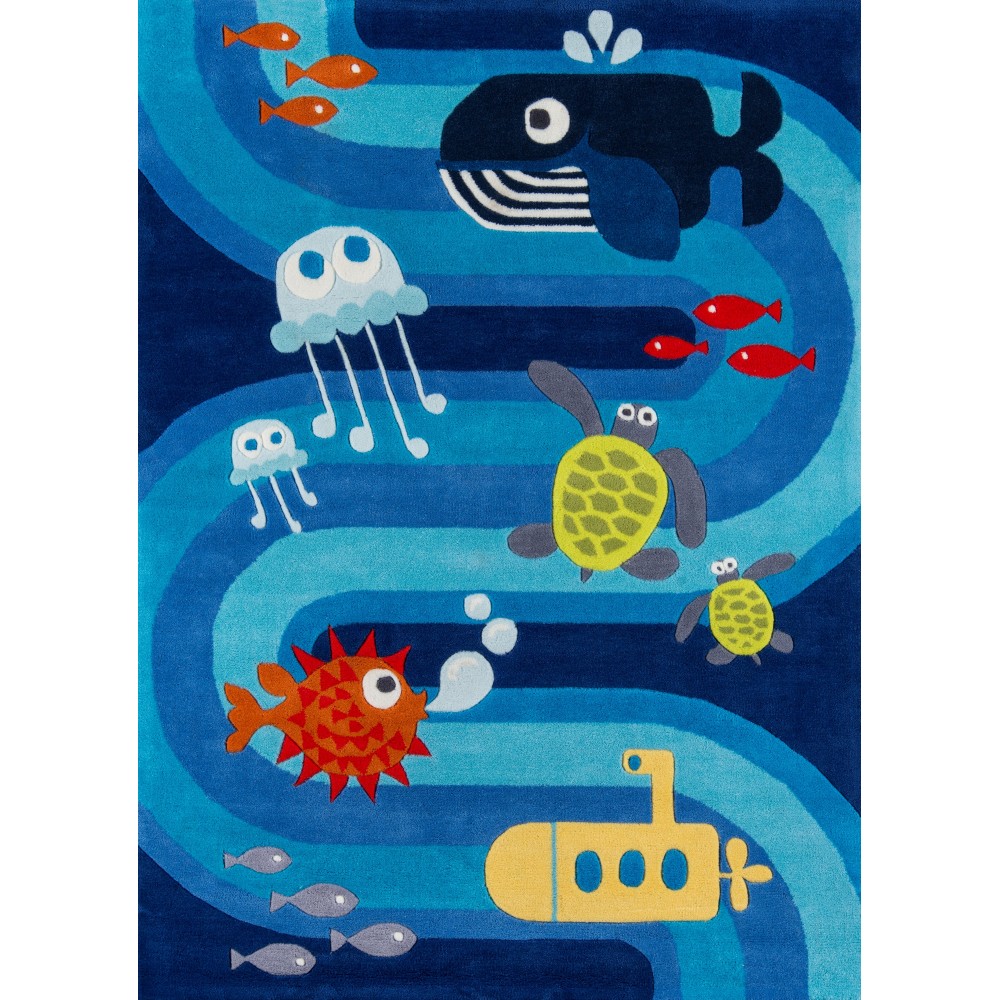 Rug, Momeni, Lil Mo Whimsy, LMJ21, Blue, 2' X 3', 23757