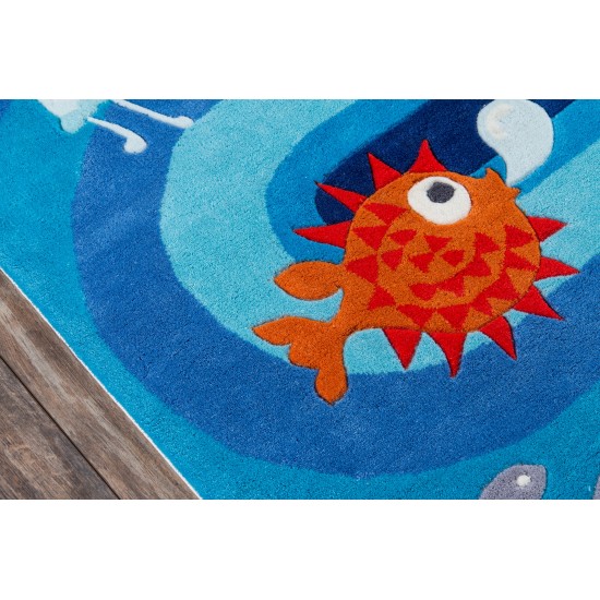 Rug, Momeni, Lil Mo Whimsy, LMJ21, Blue, 2' X 3', 23757