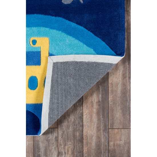 Rug, Momeni, Lil Mo Whimsy, LMJ21, Blue, 2' X 3', 23757