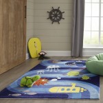 Rug, Momeni, Lil Mo Whimsy, LMJ21, Blue, 2' X 3', 23757