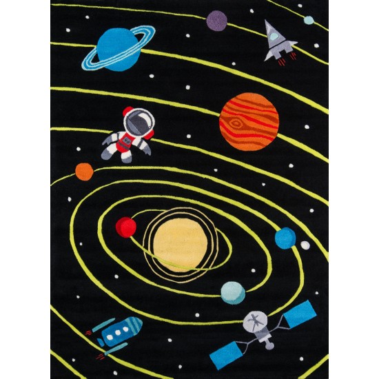 Rug, Momeni, Lil Mo Whimsy, LMJ22, Black, 5' X 5' Round, 24845