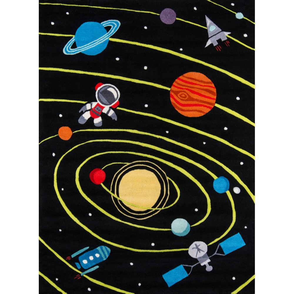 Rug, Momeni, Lil Mo Whimsy, LMJ22, Black, 5' X 5' Round, 24845