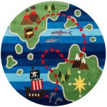 Rug, Momeni, Lil Mo Whimsy, LMJ25, Multi, 5' X 5' Round, 28567