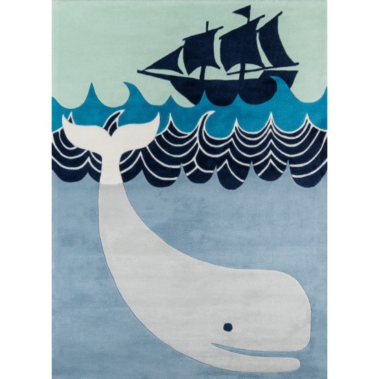 Rug, Momeni, Lil Mo Whimsy, LMJ27, Multi Blue, 2' X 3', 32289