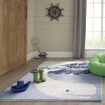 Rug, Momeni, Lil Mo Whimsy, LMJ27, Multi Blue, 5' X 7', 32312