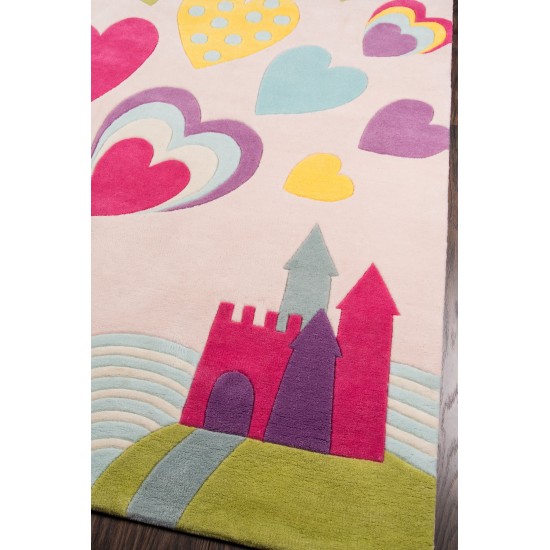 Rug, Momeni, Lil Mo Whimsy, LMJ28, Pink, 3' X 5', 32296