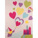 Rug, Momeni, Lil Mo Whimsy, LMJ28, Pink, 5' X 5' Round, 32307