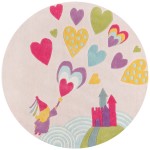 Rug, Momeni, Lil Mo Whimsy, LMJ28, Pink, 5' X 5' Round, 32307