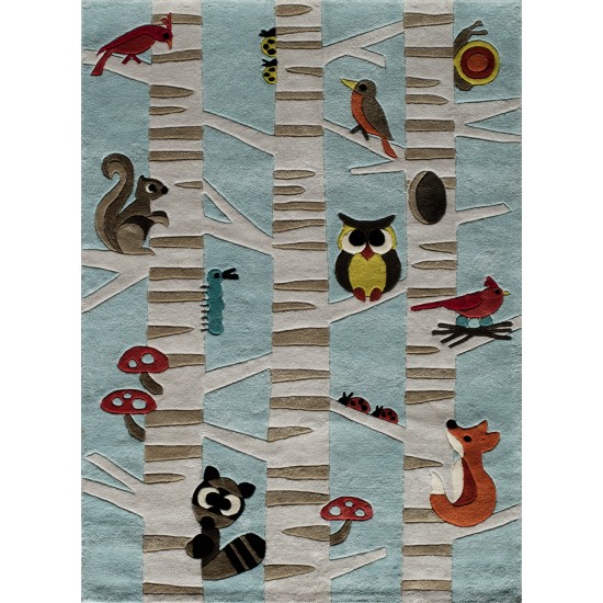 Rug, Momeni, Lil Mo Whimsy, LMJ29, Light Blue, 2' X 3', 32291