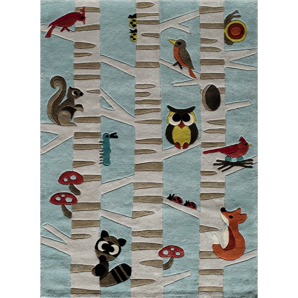 Rug, Momeni, Lil Mo Whimsy, LMJ29, Light Blue, 5' X 7', 32314