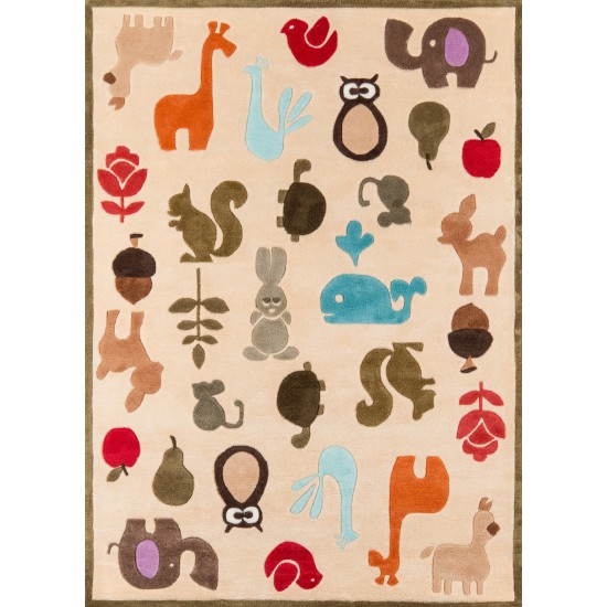 Rug, Momeni, Lil Mo Whimsy, LMJ-2, Ivory, 3' X 5', 17231