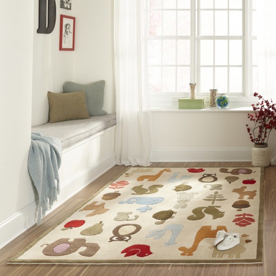 Rug, Momeni, Lil Mo Whimsy, LMJ-2, Ivory, 8' X 10', 17255